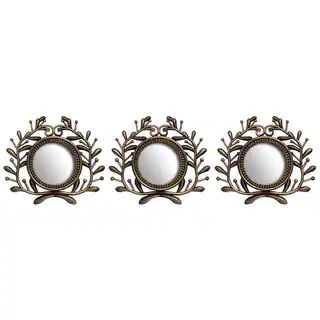 Wee's Beyond 10-inch Decorative Greek Wall Mirrors (Set of 3)
