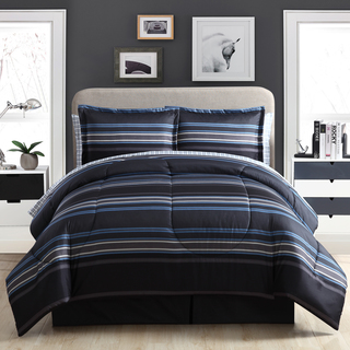 Soho Stripe Black and Blue Bed in a Bag