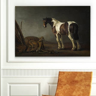Wexford Home 'A Horse with a Saddle Beside it' Gallery-wrapped Canvas Art