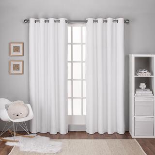 ATI Home Kids Textured Linen Thermal Grommet Top Window Curtain Panel Pair
