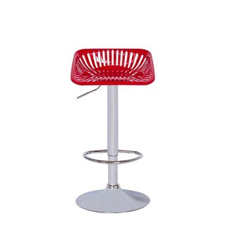 Vogue Furniture Adjustable Square Tractor Seat Barstool with Footrest