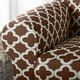 Brenna Collection Trellis Print Stretch Form Fitted Sofa Slip Cover - Thumbnail 6