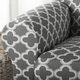 Brenna Collection Trellis Print Stretch Form Fitted Sofa Slip Cover - Thumbnail 5