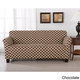 Brenna Collection Trellis Print Stretch Form Fitted Sofa Slip Cover - Thumbnail 2