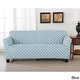 Brenna Collection Trellis Print Stretch Form Fitted Sofa Slip Cover - Thumbnail 4
