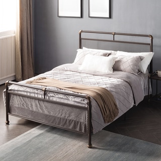 Corvus Lorraine Bronze Metal Bed with Mesh Design