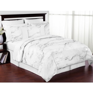 Sweet Jojo Designs Black and White Marble Collection 3-piece Comforter Set