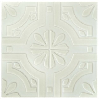 SomerTile 7.75x7.75-inch Triple Real White Ceramic Floor and Wall Tile (25/Case, 11.11 sqft.)