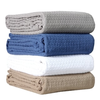 Classic All Seasons Super Soft Lightweight Cotton Blanket with Bonus Cabinet Knobs