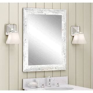 American Barnwood Distressed White Wall Mirror