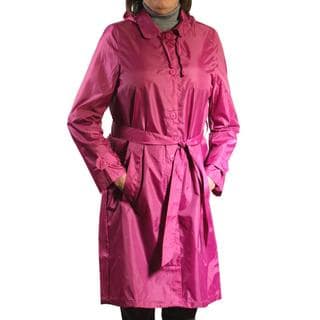 Sporto Women's Fuchsia Lightweight Packable Rain Jacket