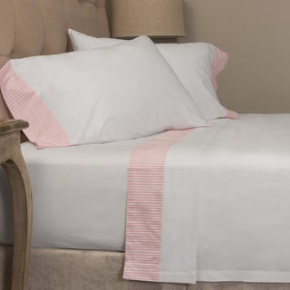 Pink Stripe Pillowcase Set