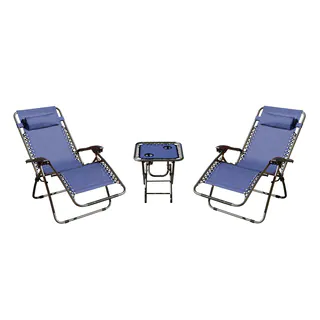 Zero Gravity 3-piece Camping Chairs and Table Set