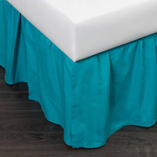 Brighton Teal Cotton Bed Skirt