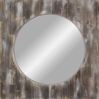 36-inch Round Reclaimed Wood Mirror