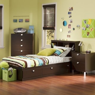 South Shore Spark 3-Piece Kids Bedroom Set, Twin, Chocolate