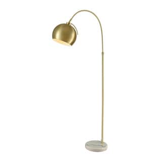 Dimond Lighting Koperknikus Gold-tone Metal and Marble Floor Lamp