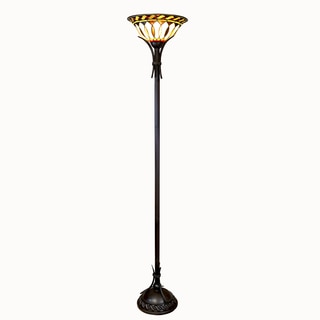 Pendome 72-inch 1-llight Tiffany-Style Torchiere Floor Lamp