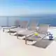 Cape Coral Outdoor Aluminum Adjustable Chaise Lounge (Set of 4) by Christopher Knight Home - Thumbnail 0