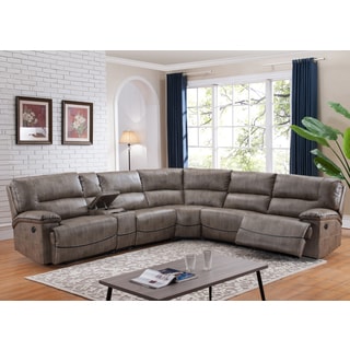 Donovan 6 Piece Sectional Sofa with Power Reclining Seats and Storage Console