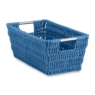Whitmor Blue Small Storage Shelf Tote Basket