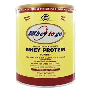 Solgar Whey To Go Whey 32-ounce Protein Powder Natural Vanilla