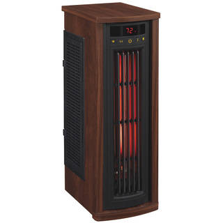 Portable Electric Infrared Quartz Oscillating Tower Heater, Cherry