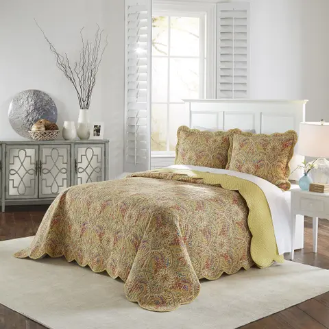 Waverly Swept Away 100% Cotton 3 Piece Bedspread Collection