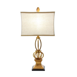 Trinity Golden Metal Polystone Table Lamp