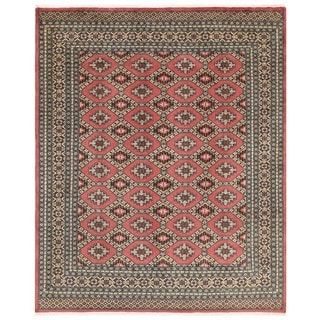 Herat Oriental Pakistani Hand-knotted Bokhara Wool Rug (6'7 x 7'11)