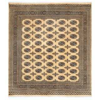Herat Oriental Pakistani Hand-knotted Bokhara Wool Rug (6'7 x 7'2)