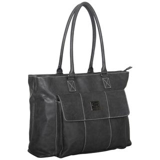 Kenneth Cole Reaction Pebbled Faux Leather Single Compartment Top Zip Womens 16-inch Computer Business Tote