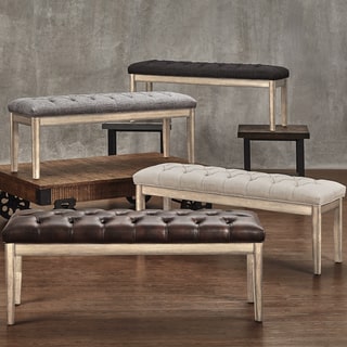 Avingdon Tufted Reclaimed 52-inch Upholstered Bench