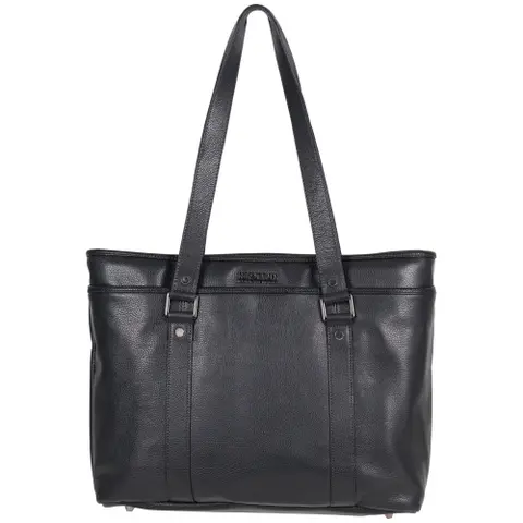Kenneth Cole Reaction Downtown Darling Full-Grain Pebbled Leather 16-inch Laptop & Tablet Business Tote Bag - Black or Red