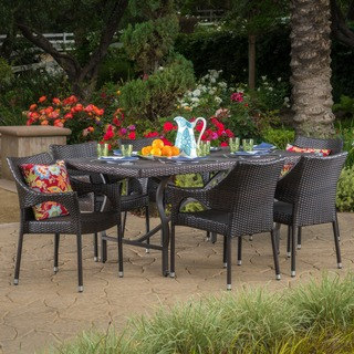 Wales Outdoor 7-piece Rectangle Dining Set by Christopher Knight Home