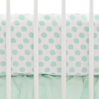 My Baby Sam Mint Polka Dot Crib Sheet