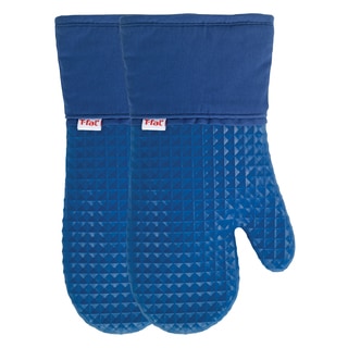 T-fal Textiles 2 Pack Soft Flex Waffle Silicone Oven Mitt Set