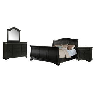 Picket House Furnishings Conley Charcoal Sleigh 4PC Set