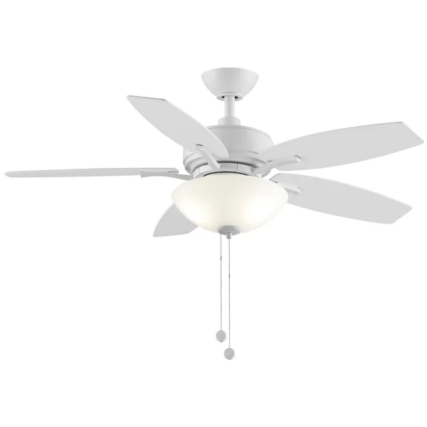 Fanimation Aire Deluxe 44-inch Ceiling Fan - Matte White with LED Bowl Light Kit
