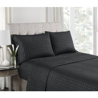 High Point Collection, Premium Embossed Double Brushed Microfiber Sheet Set