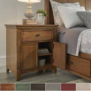Ediline 1-drawer Wood Cupboard Nightstand with Charging Station by iNSPIRE Q Classic