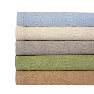 100-percent Cotton Herringbone Weave Blanket