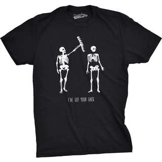Mens Got Your Back Funny Skeleton Best Friend Halloween T shirt (Black)