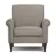 Copper Grove Herve Dove Grey Linen Arm Chair - Thumbnail 1