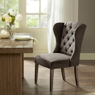 Madison Park Lydia Grey Tufted Wing Dining Chair