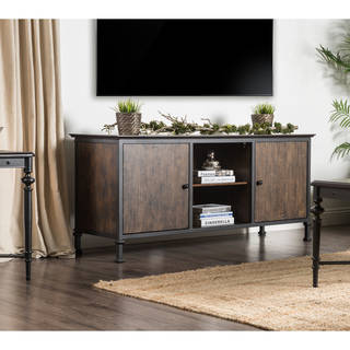 Furniture of America Henal Rustic Multi-Storage Medium Weathered Oak 60-inch TV Stand