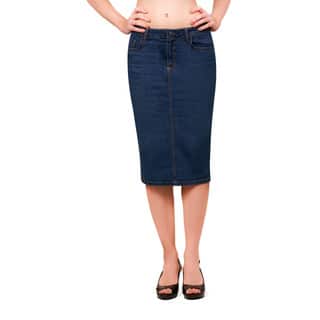 Bluberry Denim Women's Medium-blue Knee-length Skirt