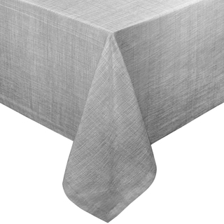 Cafe Deauville Heavyweight Vinyl Tablecloth With Soft Flannel Backing Grey or Taupe