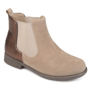 Journee Collection Kids 'Sawyer' Faux Suede Two-tone Chelsea Boots