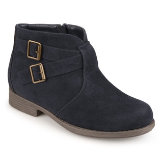 Journee Collection Kids 'Tazley' Faux Suede Buckle Boots